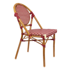 Le Marais Aluminum Bamboo Stackable Side Chair