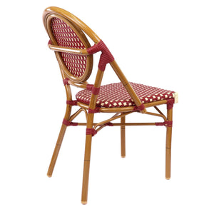 Le Marais Aluminum Bamboo Stackable Side Chair
