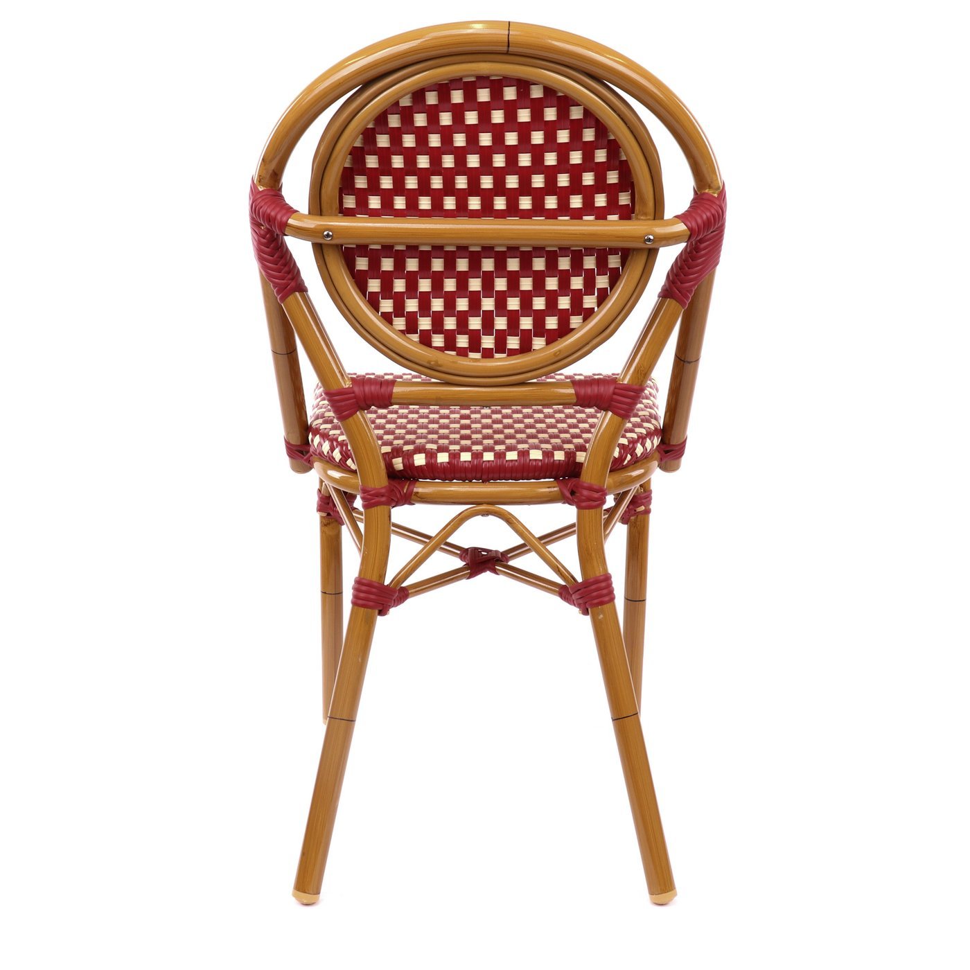 Le Marais Aluminum Bamboo Stackable Side Chair