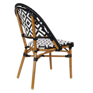 de La Paix Aluminum Bamboo Stackable Side Chair