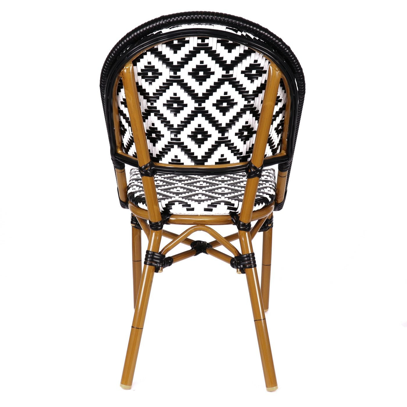 de La Paix Aluminum Bamboo Stackable Side Chair