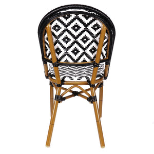 de La Paix Aluminum Bamboo Stackable Side Chair