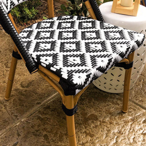de La Paix Aluminum Bamboo Stackable Side Chair