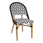 de La Paix Aluminum Bamboo Stackable Side Chair