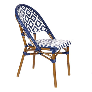 de La Paix Aluminum Bamboo Stackable Side Chair