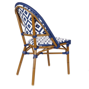 de La Paix Aluminum Bamboo Stackable Side Chair
