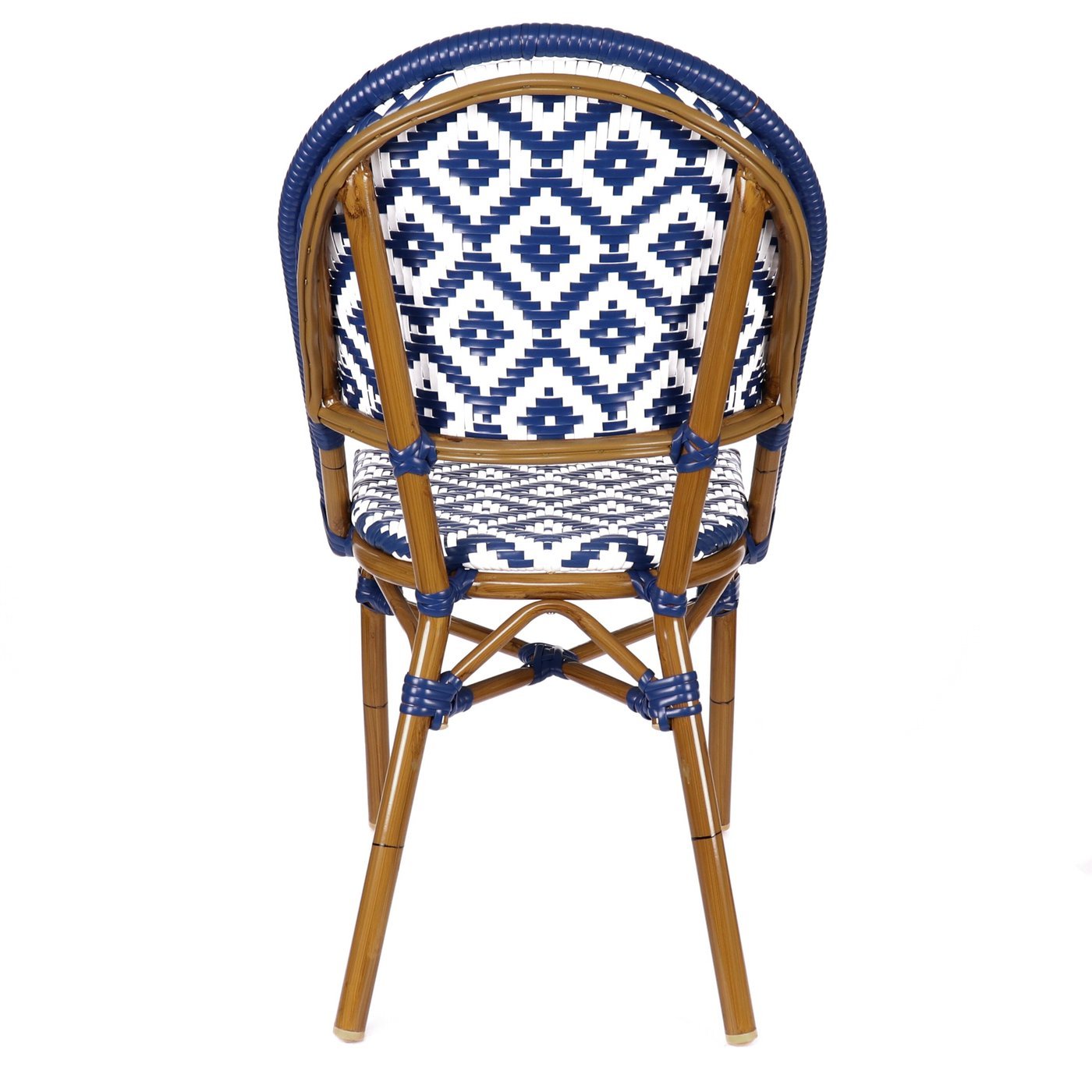 de La Paix Aluminum Bamboo Stackable Side Chair
