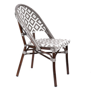 de La Paix Aluminum Bamboo Stackable Side Chair
