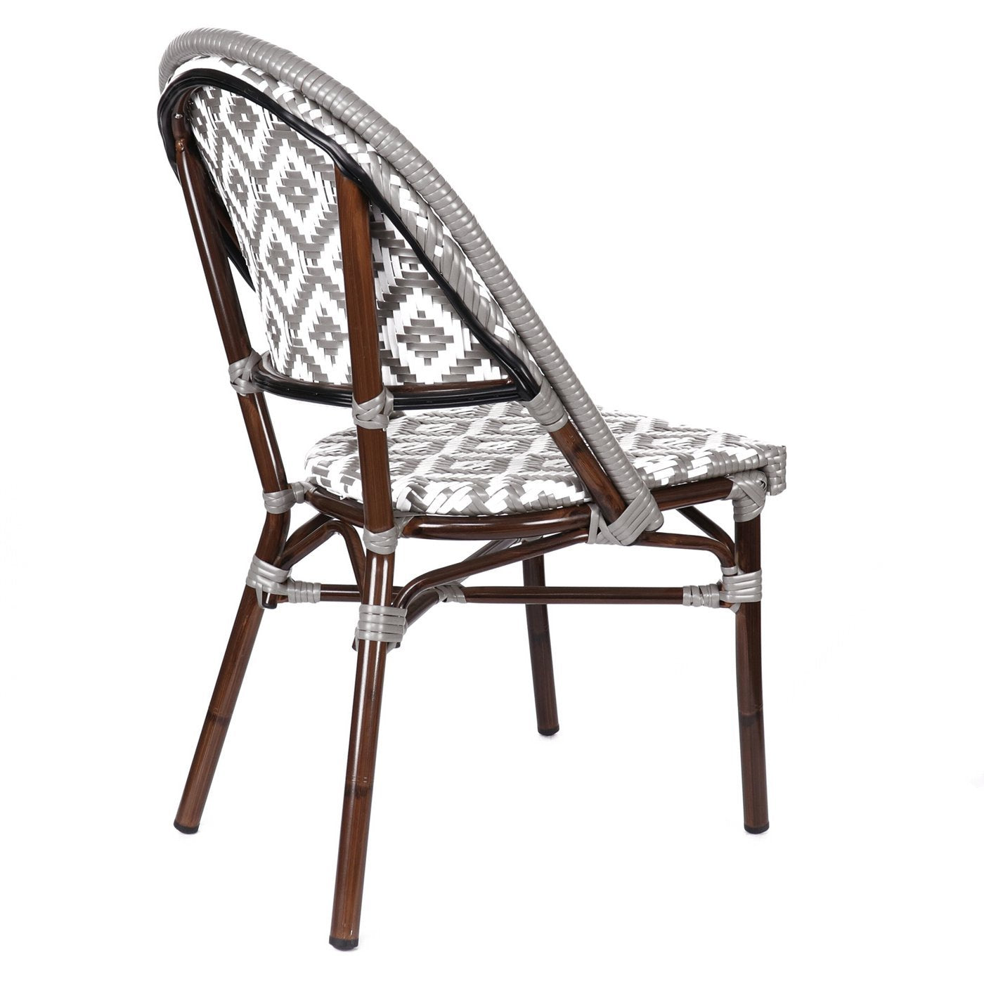 de La Paix Aluminum Bamboo Stackable Side Chair