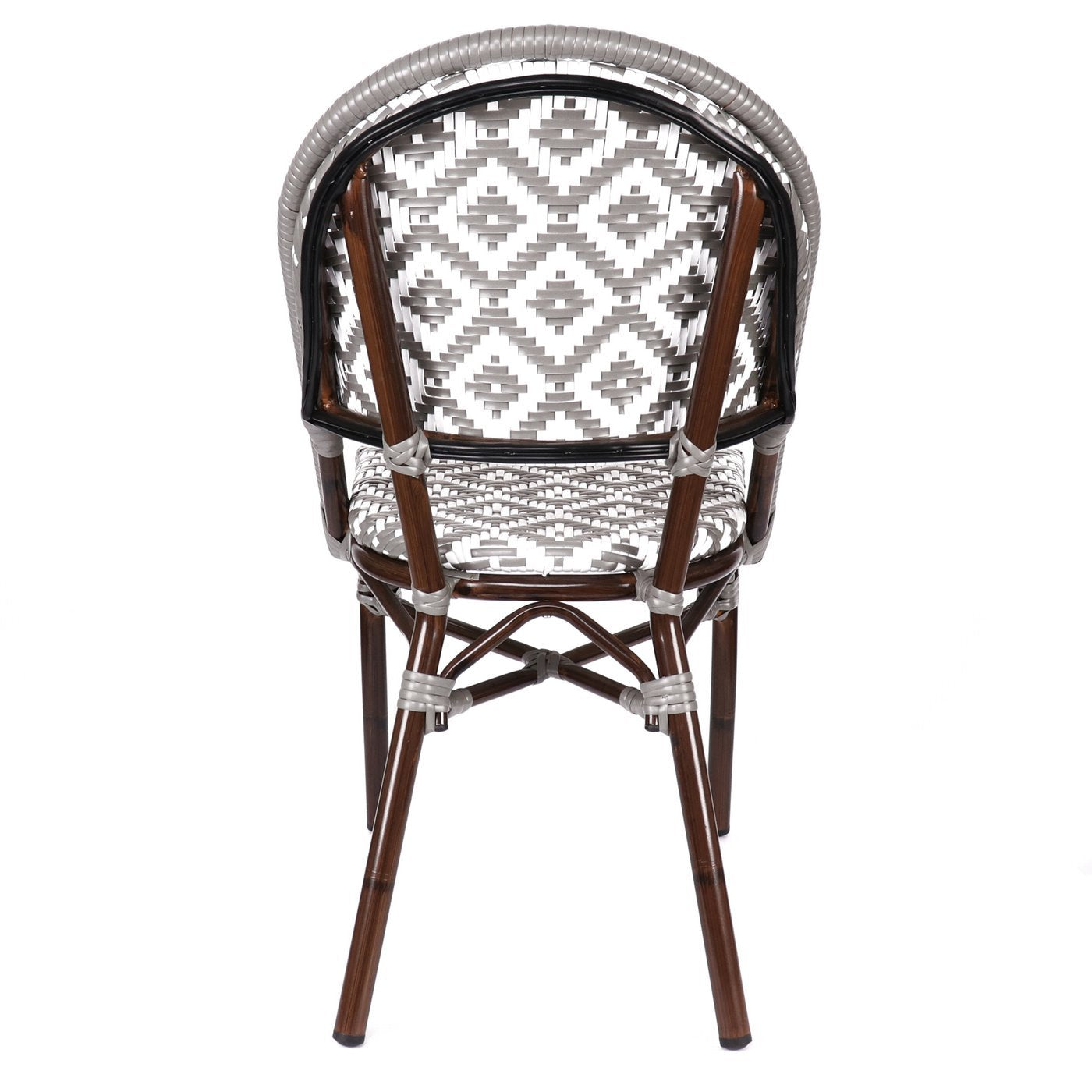 de La Paix Aluminum Bamboo Stackable Side Chair