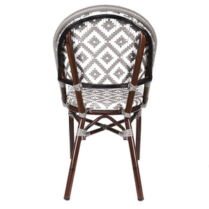 de La Paix Aluminum Bamboo Stackable Side Chair