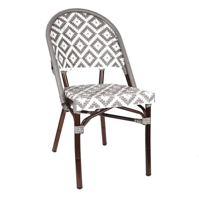 de La Paix Aluminum Bamboo Stackable Side Chair