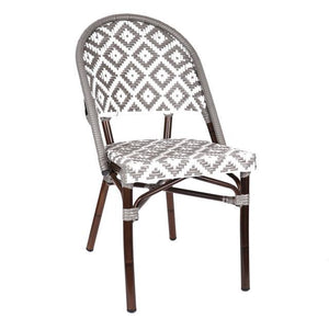 de La Paix Aluminum Bamboo Stackable Side Chair