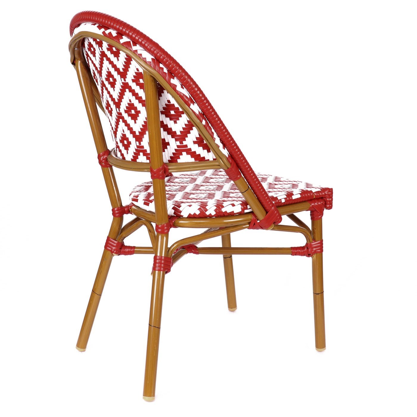 de La Paix Aluminum Bamboo Stackable Side Chair