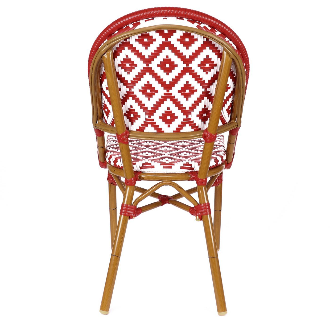 de La Paix Aluminum Bamboo Stackable Side Chair