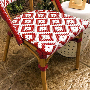 de La Paix Aluminum Bamboo Stackable Side Chair