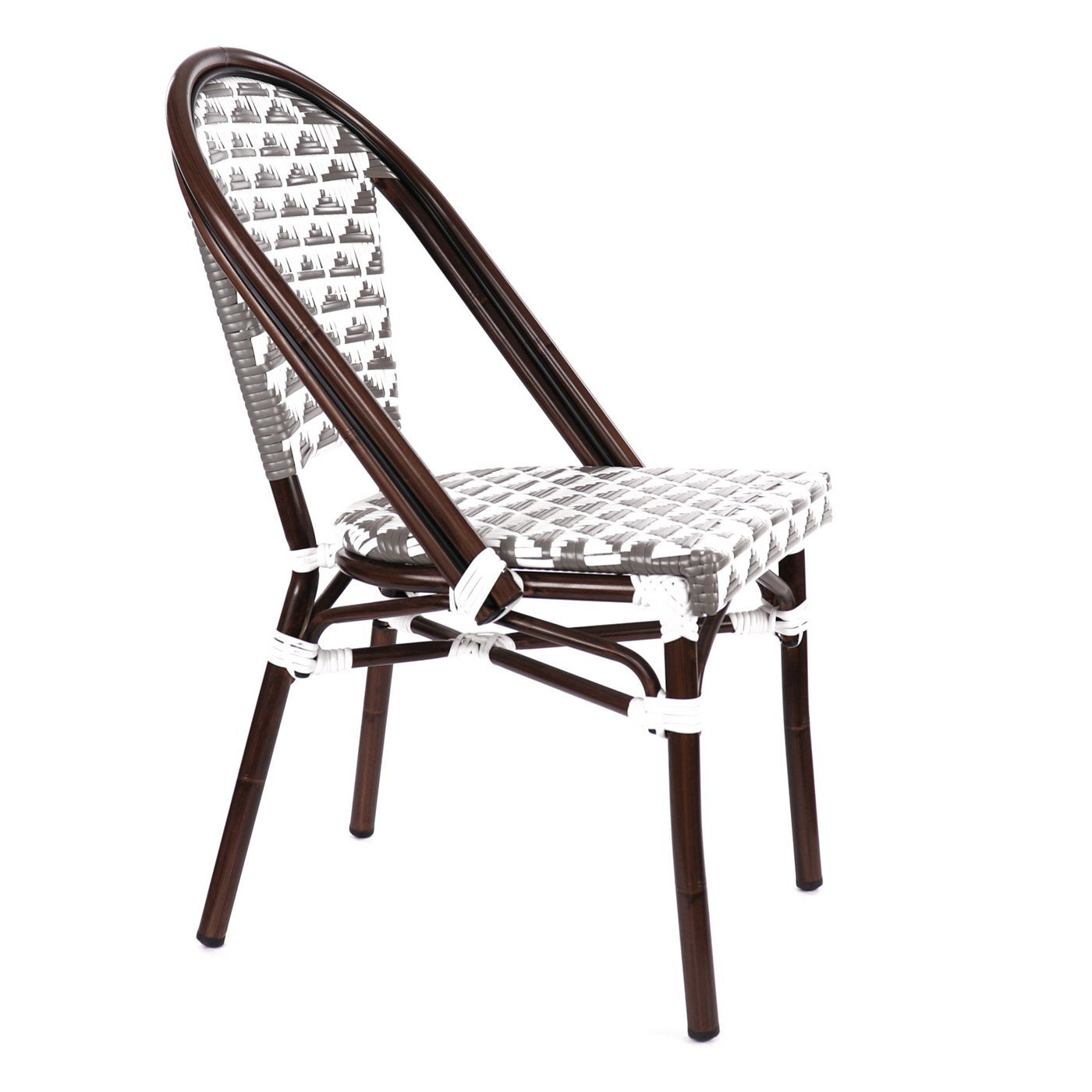 Versailles Aluminum Bamboo Stackable Side Chair