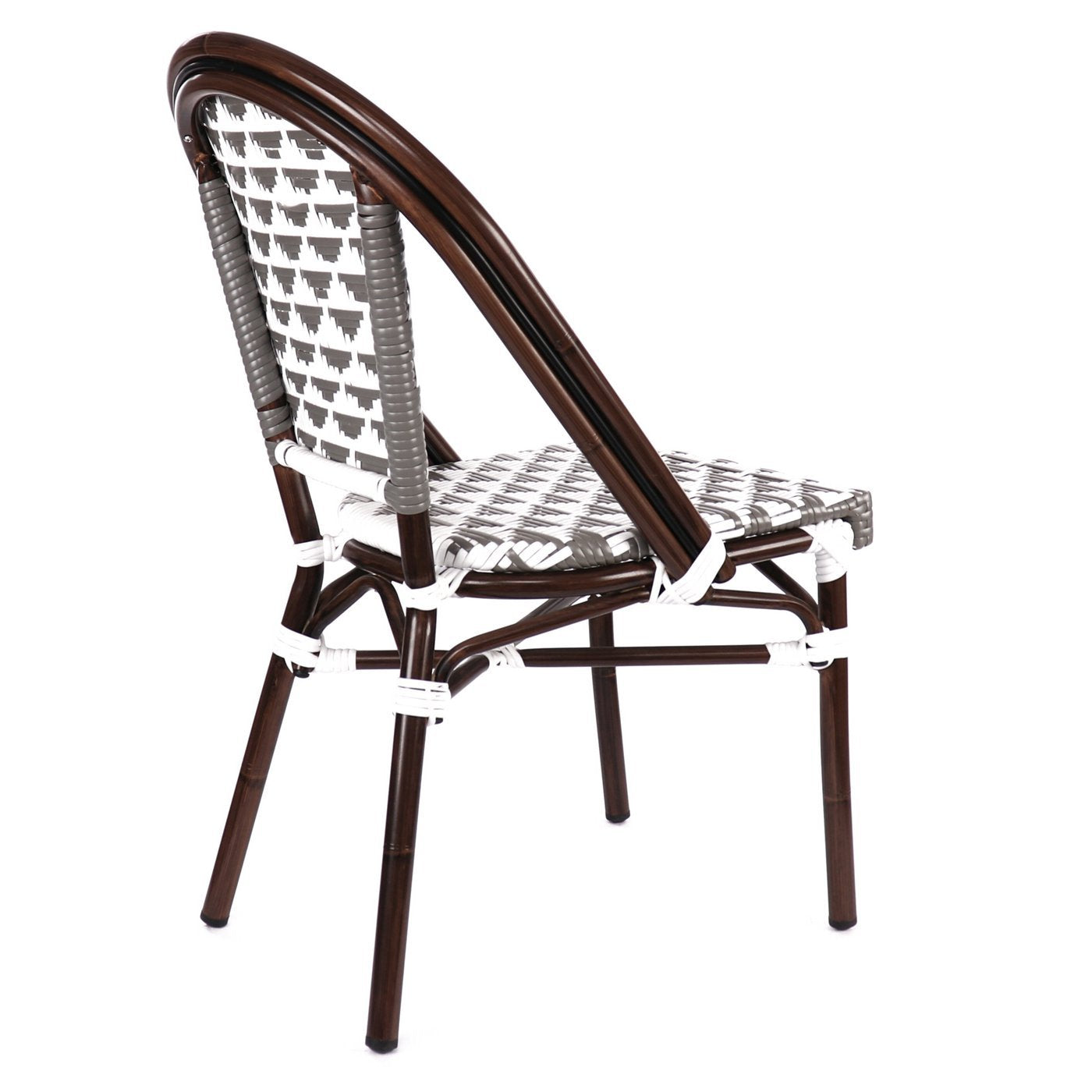Versailles Aluminum Bamboo Stackable Side Chair