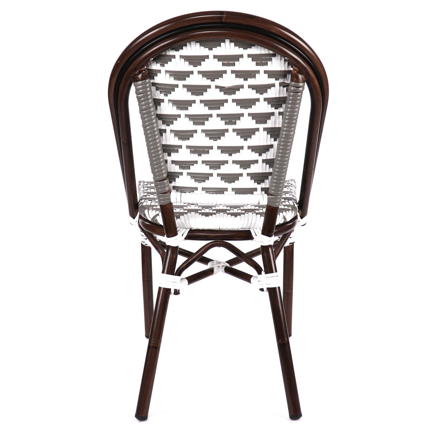 Versailles Aluminum Bamboo Stackable Side Chair