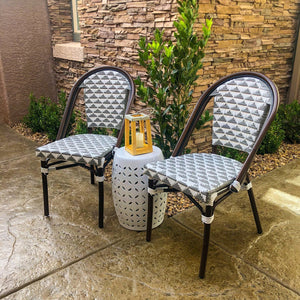 Versailles Aluminum Bamboo Stackable Side Chair