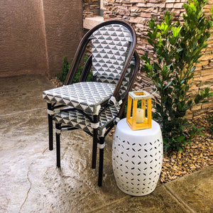 Versailles Aluminum Bamboo Stackable Side Chair