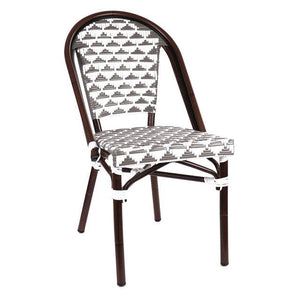 Versailles Aluminum Bamboo Stackable Side Chair