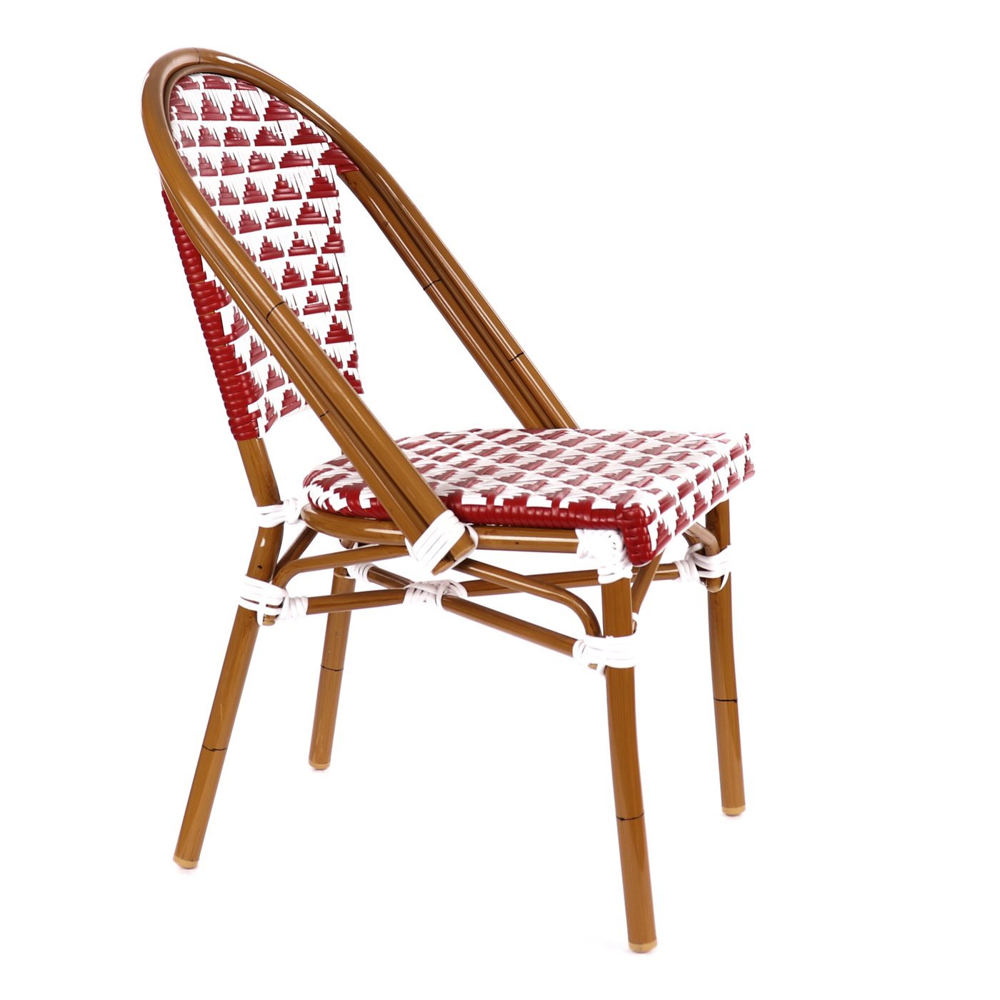 Versailles Aluminum Bamboo Stackable Side Chair