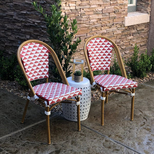 Versailles Aluminum Bamboo Stackable Side Chair