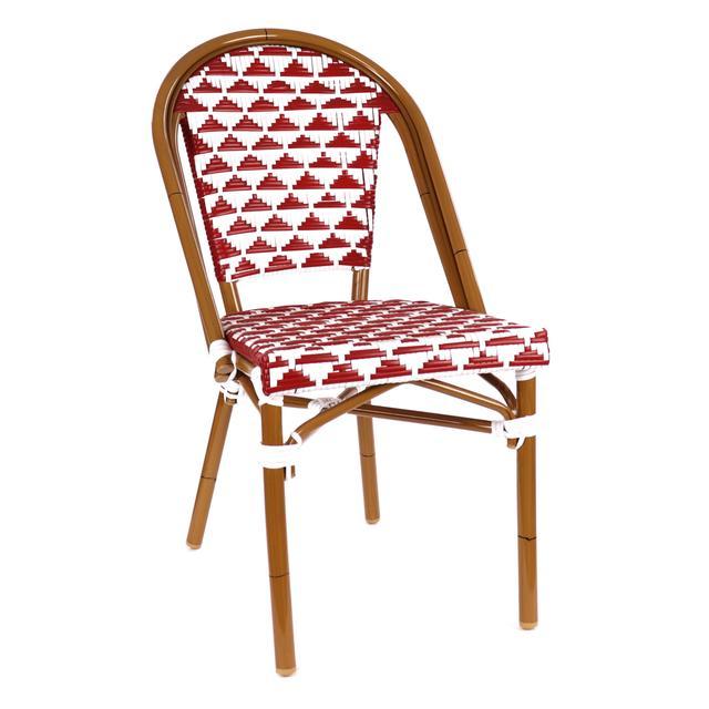 Versailles Aluminum Bamboo Stackable Side Chair