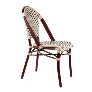 Les Lilas Aluminum Bamboo Stackable Side Chair