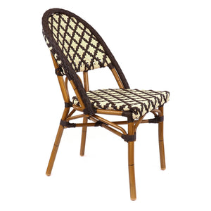 Les Ulis Aluminum Bamboo Stackable Side Chair