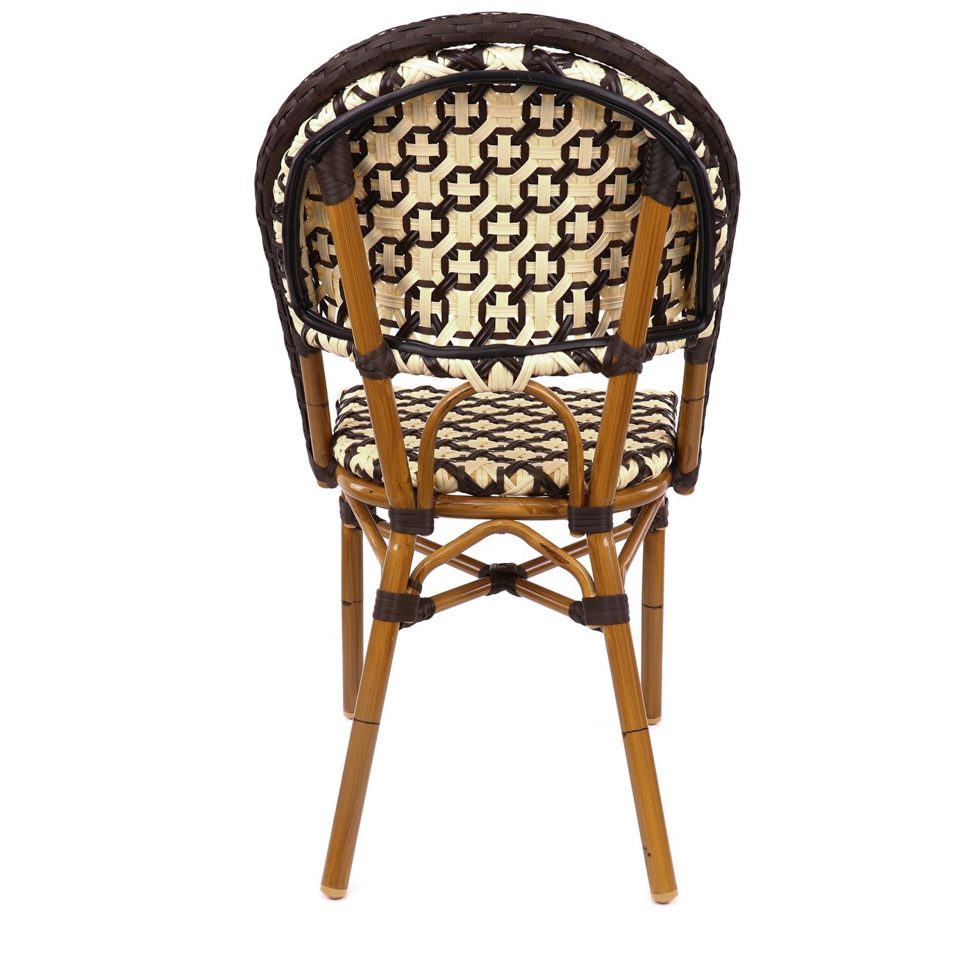 Les Ulis Aluminum Bamboo Stackable Side Chair
