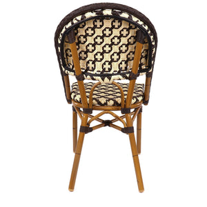 Les Ulis Aluminum Bamboo Stackable Side Chair