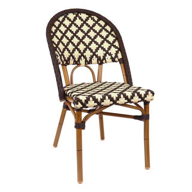 Les Ulis Aluminum Bamboo Stackable Side Chair