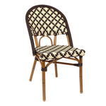 Les Ulis Aluminum Bamboo Stackable Side Chair
