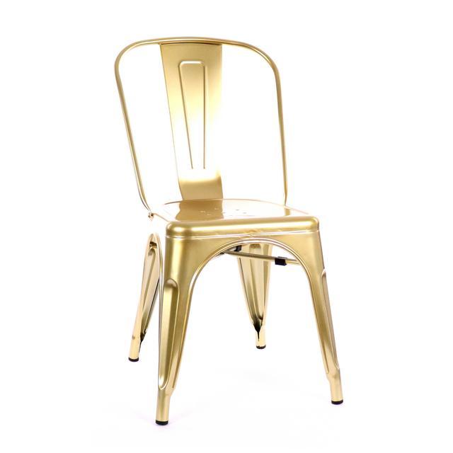 Tolix Style Steel Stackable Side Chair (Set of 2)