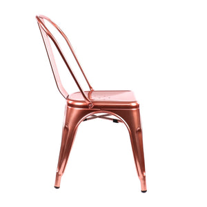 Tolix Style Steel Stackable Side Chair (Set of 2)