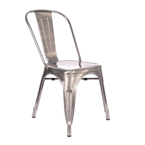 Tolix Style Steel Stackable Side Chair (Set of 2)