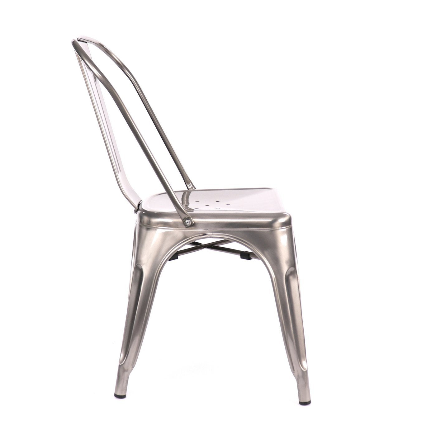 Tolix Style Steel Stackable Side Chair (Set of 2)