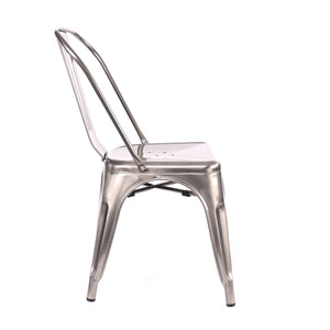 Tolix Style Steel Stackable Side Chair (Set of 2)