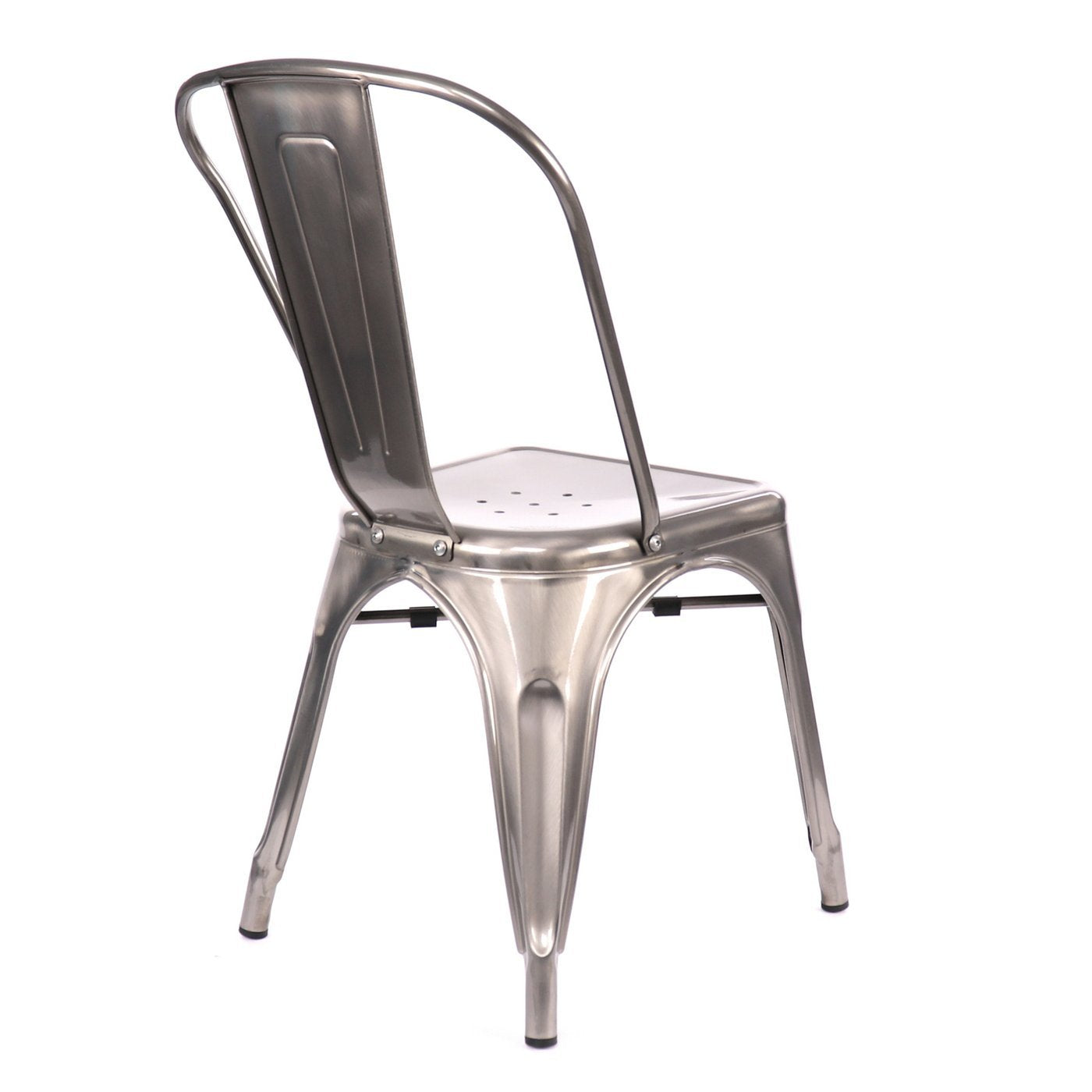 Tolix Style Steel Stackable Side Chair (Set of 2)