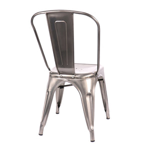 Tolix Style Steel Stackable Side Chair (Set of 2)