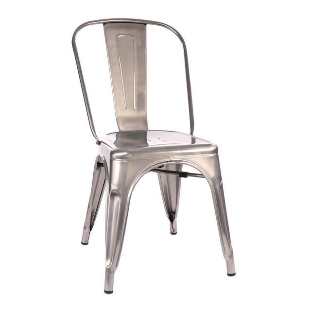 Tolix Style Steel Stackable Side Chair (Set of 2)