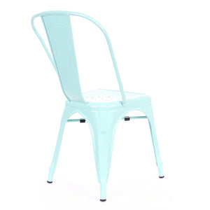 Tolix Style Steel Stackable Side Chair (Set of 2)