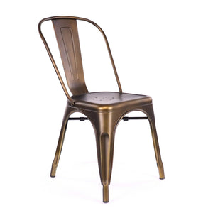 Tolix Style Steel Stackable Side Chair (Set of 2)