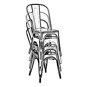 Tolix Style Steel Stackable Side Chair (Set of 2)