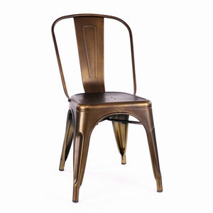 Tolix Style Steel Stackable Side Chair (Set of 2)