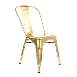 Tolix Style Steel Stackable Side Chair (Set of 4)