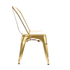 Tolix Style Steel Stackable Side Chair (Set of 4)