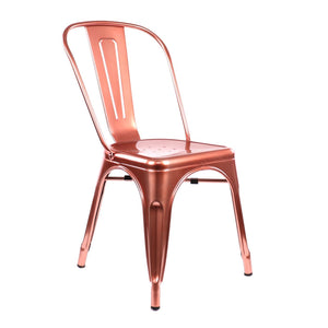 Tolix Style Steel Stackable Side Chair (Set of 4)